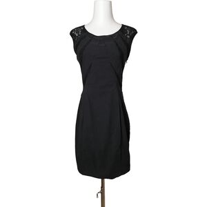 🐝 vintage black crew neckline sleeveless fitted dress by vero moda